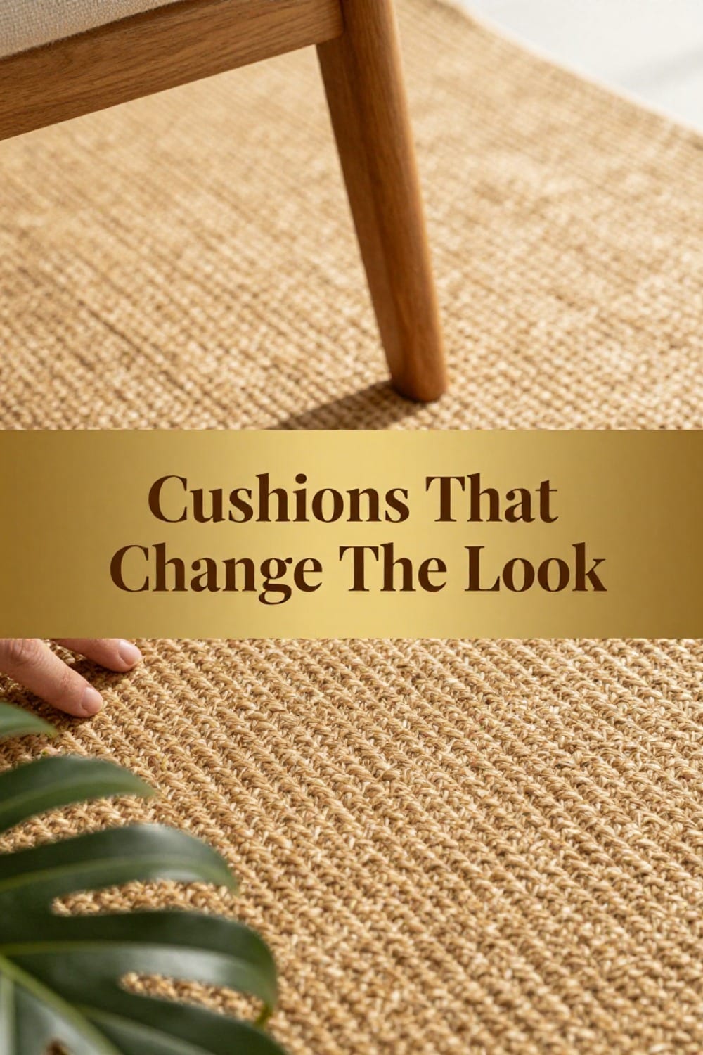 Close-up of a small indoor outdoor rug texture beside a balcony chair leg